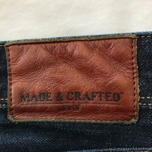 Levi's Made & Crafted Ruler Straight Jeans Men 36x31 Blue Button Fly Mid Rise - Picture 3 of 13